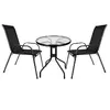 Комплект мебели для балкона, сада - стол + 2 стула Gardlov 20707 черный