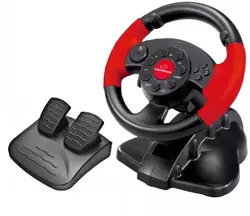 Руль с педалями для консолей и компьютеров PC PSX PS2 PS3 USB Esperanza EG103l Красный