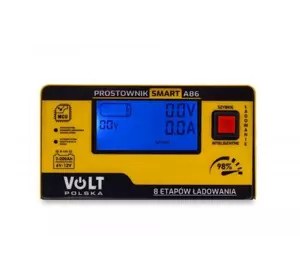 Зарядное устройство VOLT POLSKA SMART 6V/12V 15A A86 совместимо со свинцово-кислотными и гелиевыми АКБ