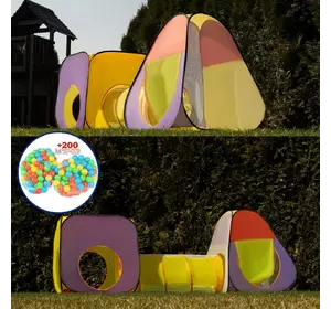 Детская игровая палатка IGLO Malatec туннель 200шт мячей
