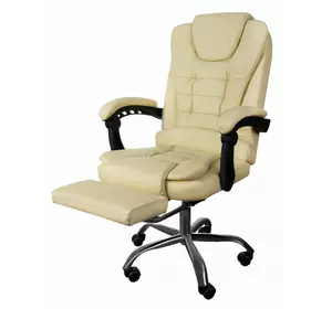 Компьютерное офисное кресло с эко кожи Malatec 16225 Бежевое