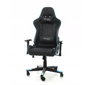 Геймерское кресло Venom Chairs VER 7.1 Черное с голубыми вставками